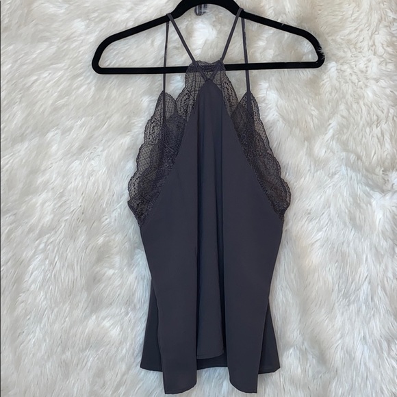 BIBI "LANDON" GRAY LACE CAMI - Picture 2 of 7